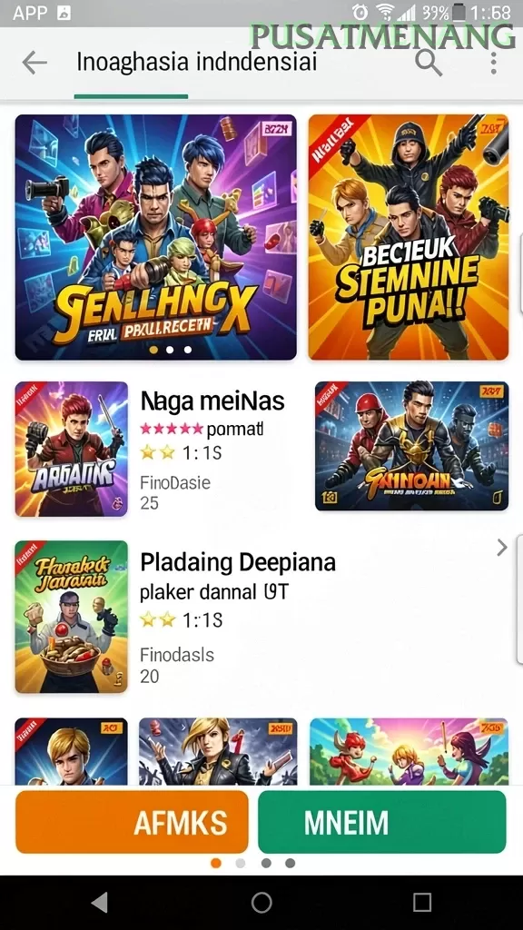 Cuplikan layar BANDAR69 — menu navigasi